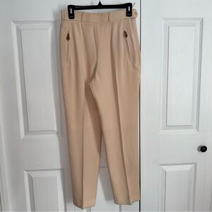 Hermes Vintage Women’s Cream Dress Pants Wool Quiet Luxury Old Money